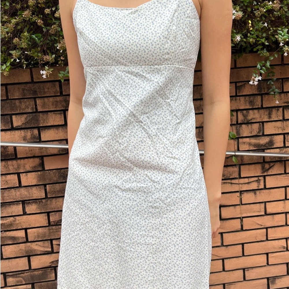 Brandy Colleen Floral Dress White